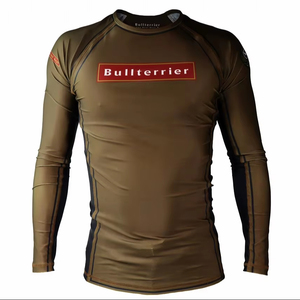 Factory Made Plain Dyed <b>Men</b> Rash Guard Custom Full Sleeves Compression Heat-Transfer Printed Anti-UV UPF50 Breathable Quick Dry - Product Image 1