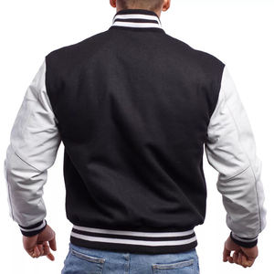 Outdoor Warm Winter Wool / Polyester Letterman Jacket Fashionable Windproof Casual High Quality Custom Stand Men's Jackets - Product Image 2