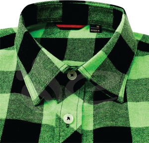 Chemises en flanelle de qualité supérieure pour hommes, respirantes, élégantes, à manches longues, tenue décontractée, vert clair, avec boutons à carreaux, coupe régulière, douces et confortables - Product Image 1