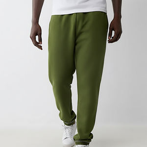 Pantalones Deportivos para Hombre, 100% Algodón, 300GSM, Estilo Urbano, Logotipo Personalizado con Pedrería, Costuras en Contraste, Lavados, Novedad 2025 - Product Image 1