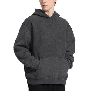 100% coton sweats à capuche blanc épais polaire poids lourd surdimensionné Streetwear sweats à capuche impression personnalisée Logo hommes sweats à capuche et sweat-shirts - Product Image 4