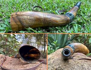 Corne naturelle soufflée de style viking pour les clubs à thème et la décoration intérieure Agate - Product Image 2