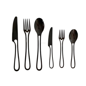 Juego de Cubiertos de acero inoxidable con Diseño de Contorno elegante, vajilla de boda moderna de lujo, vajilla de madera, disponibilidad al por mayor - Product Image 1