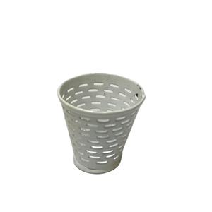 Petit panier Miniature en métal blanc brillant, pour maison de poupée, échelle de 1/12 - Product Image 1