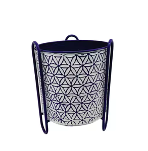 Jardinière de décoration de sol et de jardin imprimée pour la maison jardinières décoratives extérieures décor de fête de mariage Pot de fleur haut tendance - Product Image 1