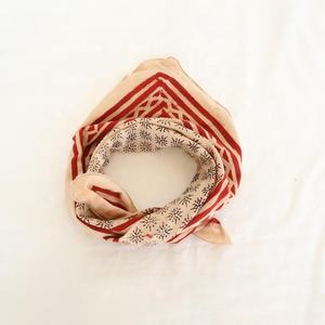 Pañuelo de algodón transpirable estampado, pañuelo cuadrado para la cabeza y cuello, para un uso diario cómodo - Product Image 1