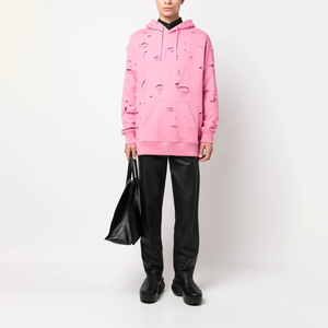 Custom Men Acid Wash Sun Faded Pull Over Zip up Hoodie Sample Distressed <b>Applique</b> <b>Patch</b> Embroidery Distressed <b>Patch</b> Crop Hoodies - Product Image 3