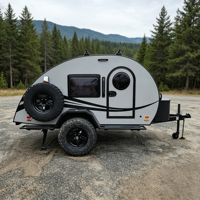 Mini-caravane légère en forme de larme, camping-car tout-terrain, remorque de voyage personnalisée OEM avec certifications CE et DOT