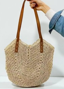 Summer Straw Bag for Women | Rattan Woven Shoulder <b>Handbag</b> | Hollow Raffia <b>Crochet</b> Beach Tote Casual <b>Handbag</b> - Product Image 4