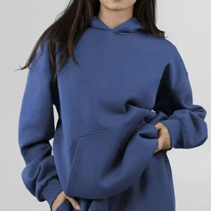 Wholesale Custom High Quality Women's Standard Hoodie Heavyweight Oversized Casual <b>Hoody</b> Anti-pilling 450g <b>Fleece</b> Hoodie - Product Image 5