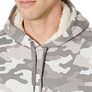 Venta al por mayor 100% algodón hombres pulóver con capucha Super calidad con mangas completas Color sólido tela polar venta superior - Product Image 4