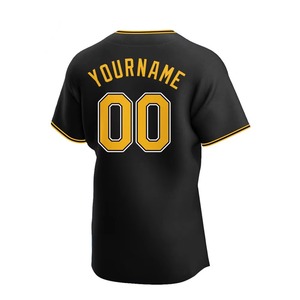 Camiseta de Béisbol Personalizada de Alta Calidad para Hombre, 100% Poliéster, Bordada, Transpirable, Cuello en V, 240g, Nombre del Equipo Personalizado, Talla Grande - Product Image 5