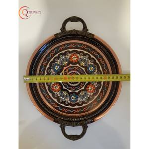 Nouveauté, plateau de service vintage en métal plaqué cuivre peint à la main, taille personnalisée, plateau de service en chocolat - Product Image 6