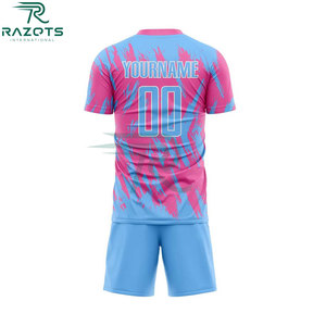 Razorts International Custom Men's Football Jersey 100% Polyester Sublimation Soccer Uniform Plus Size Short Sleeve - Product Image 3