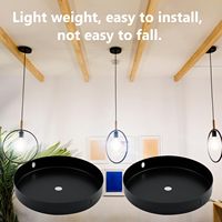 Noir blanc Chrome or plaque de plafond applique murale montage LED Base Vintage suspension lampe disque Base plafond auvent