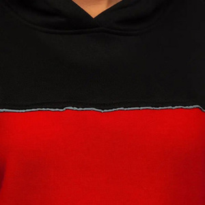 Sudadera con Capucha para Mujer, de Manga Larga, Transpirable, de Algodón/Poliéster de Alta Calidad, con Contraste de Color, Servicio OEM ODM, Hecho a Medida, para Invierno - Product Image 4