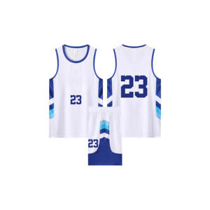 Ensemble de vêtements de basketball de qualité supérieure, directement de l'usine, logo imprimé en 3D, 100% polyester, respirant, séchage rapide, pour les sports d'hiver et d'été - Product Image 1