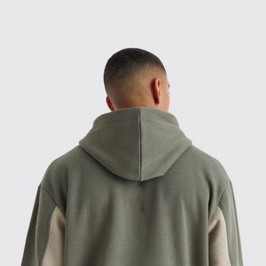 เสื้อฮู้ดสวมหัวแบบลำลองสำหรับผู้ชายเสื้อสเวตเชิ้ตแบบปะสีพื้น100% โพลีเอสเตอร์มีฮู้ดลำลองแนวสปอร์ตสำหรับฤดูหนาว - Product Image 5