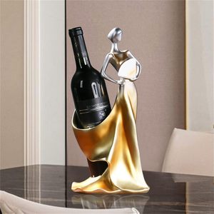 Modern Gold Aluminum Vintage Eco-Friendly Floral Pattern 3L Capacity <b>Wine</b> Bottle Holder Decorative Party Table Top <b>Rack</b> - Product Image 4