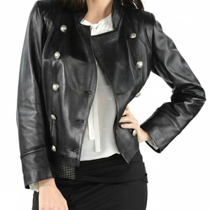 Premium femmes peau de mouton matelassé Bomber veste en cuir hiver vêtements d'extérieur décontractés coupe confortable Look moderne imperméable - Product Image 1