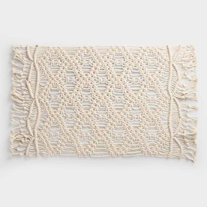 Napperon en macramé fait à la main napperon décoratif de table bohème napperons en coton et chemin de table en macramé d'Inde - Product Image 1