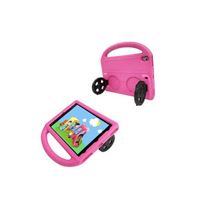 Étui pour tablette iPad 10,2 pouces Netzy avec roulettes, étui de protection en TPU et silicone EVA avec support à roulettes, rouge, compatible avec la marque Pro - Product Image 1