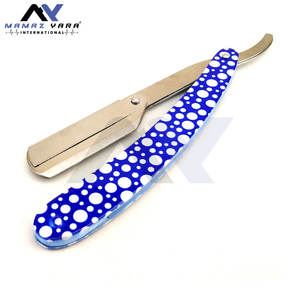 Navaja de Afeitar Manual de Una Sola Hoja para Barbero, Cuchilla de Afeitar Profesional para Hombres, Navaja Recta Personalizada con Diseño Impreso - Product Image 2