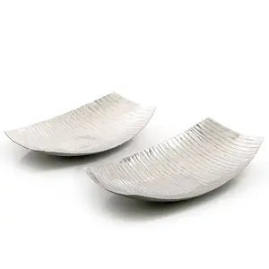 Juego de 3 bandejas de aluminio Art Deco para servir para bodas y vacaciones 2024 Ramadán Eid para Chocolate, dulces, frutas, plato para servir - Product Image 4