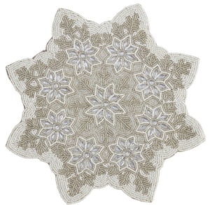 Sous-verre de qualité standard avec design moderne, perles rouges/matériau en coton, écologique, en vente par MOON STAR EXPORTS - Product Image 3