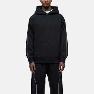 OEM/ODM Évacuation de l'humidité Respirant à Capuche pour Hommes Streetwear Survêtement Bordure Latérale Personnalisé DTG Imprimé Logo Regular Fit Hiver - Product Image 2