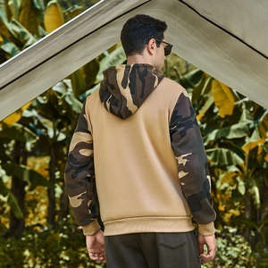 Sudadera con capucha de camuflaje de peso pesado personalizada poliéster francés Terry Vintage pulóver gimnasio camuflaje hombres sudadera Casual sudaderas con capucha - Product Image 3