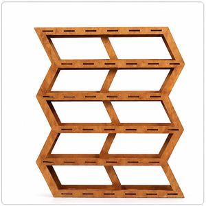 Wooden Polygon Nail Polish Rack <b>Tabletop</b> 5 Tier <b>Storage</b> Organizer Modern Design Space Saving For Behind Doors Or <b>Tabletop</b> - Product Image 2