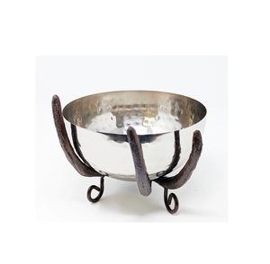 Bol nickelé de concepteur en métal de haute qualité bol artisanal de haute qualité support en bois de cerf en métal décor de cuisine de bureau à domicile - Product Image 6