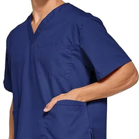Ensemble de blouses médicales en jean pour hommes au design élégant, matière douce et respirante, options personnalisables pour usage hospitalier