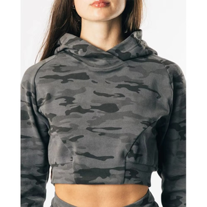 Nouveau design personnalisé haut court à capuche pour les femmes confortable à manches longues Out Wear grande taille bonne qualité femmes Sweat Shirt - Product Image 3