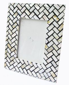 Mother <b>Pearl</b> Vintage Style Handcrafted Customizable for <b>Photo</b> <b>Frame</b> with Inlay Design for Living Room Bedroom Office Decor - Product Image 2