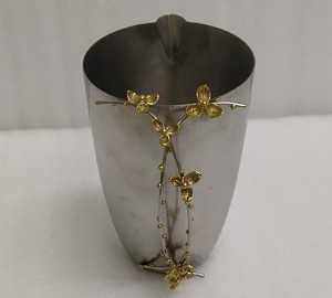 Modern Design Water Jug <b>Kettle</b> Decorative Gold Silver Kitchenware Dinnerware Floral Pattern Steel Metal Latest Brass Jug <b>Kettle</b> - Product Image 1
