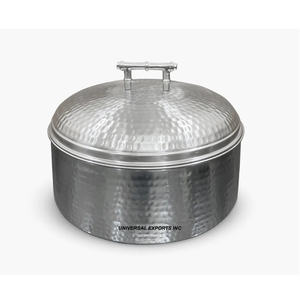 Stainless Steel Hammered Hotpot Double Wall Handmade Tabletop Casserole Superior Quality fancy metal <b>Food</b> <b>Warmer</b> - Product Image 1