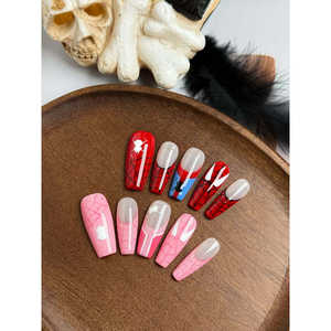 <b>Spider</b> Duo Press-on Nail Art Elegant Design for Nail Enhancement - Product Image 1