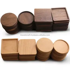 Dessous de verre en bois gravé élégant, moderne et écologique, tapis et tampons pour tasses à thé, accessoires aux meilleurs prix - Product Image 6