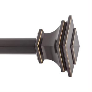 Ginkgo ราวผ้าม่านดีไซน์แบบแท่งสำหรับผ้าม่านทองเหลืองโบราณก้านผ้าม่านคู่สำหรับห้องนั่งเล่นของตกแต่งบ้านทำด้วยมือ - Product Image 4