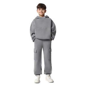 Custom Long Sleeve Children Tracksuits 100% Cotton Pullover Hoodie Tracksuits Children Tracksuits 2 Pcs Sets - Product Image 1