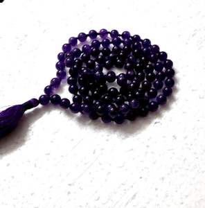 Rosario de Cuentas de Oración Energizadas, Amatista Natural de 6mm, 108 Cuentas Mala, Collar Largo con Nudos, Joyería de Yoga, Borla para Hombres y Mujeres - Product Image 6