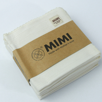 GOTS Tissu en mousseline de coton biologique teinté naturellement ultra doux et écologique Débarbouillettes de bain Logo personnalisé Couleur directement Vietnam
