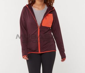 Sudaderas con capucha de lana de algodón pesado con estampado personalizado para mujer, sudaderas con capucha de lana con cremallera completa de talla grande Otero para mujer con MOQ bajo - Product Image 1