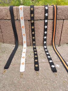 Striped Beaded Nickel Purse <b>Strap</b> Handmade for Clear <b>Bags</b> and <b>Replacement</b> by HUSSAIN CRAFTS - Product Image 2