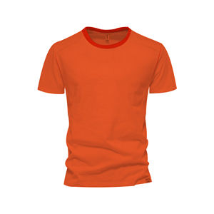Camiseta de alta calidad para hombre, patrón sólido informal con mangas cortas, estampado de logotipo personalizado a la moda, hecho de Jersey de algodón puro - Product Image 3