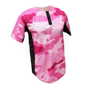 Fabricant de chemises de softball grande taille personnalisées vêtements de sport boutonnés et respirants de couleurs unies vêtements de baseball et de softball - Product Image 3