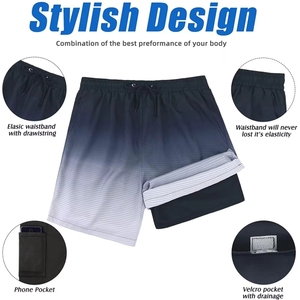 Men's <b>Slim</b> <b>Fit</b> Gym Workout <b>Shorts</b> Customized High Street Style Breathable Cotton Solid Pattern Eco-Friendly - Product Image 4