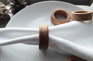 Anneaux de serviette en bois écologiques personnalisés de haute qualité, couleur sur mesure, pour la maison, les restaurants et les fêtes - Product Image 2